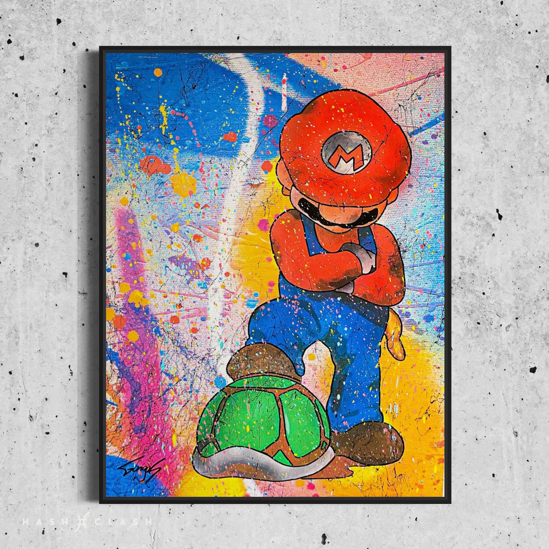 Street art - Colorful Super Mario - Gongas - HashClash